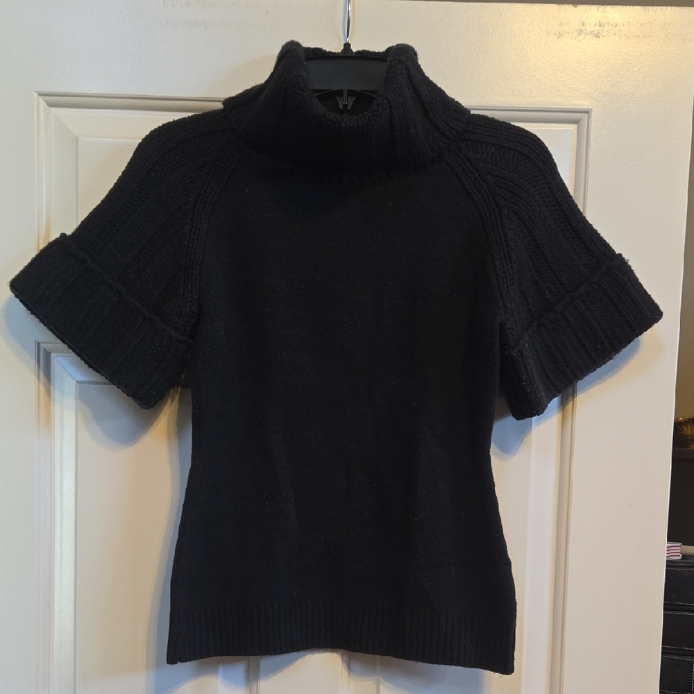 Express Black Short Sleeve Turtleneck Sweater